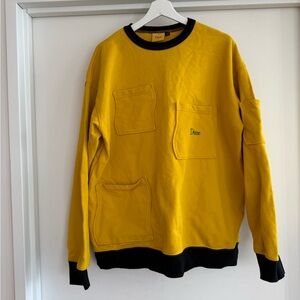 Dime Multi Pocket Sweatshirt Yellow Size Large